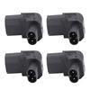 IEC320 C8 to C13 Power Adapter Male to Female 90 Degree Power Socket Adapter for Printer Scanner 4pcs 250V