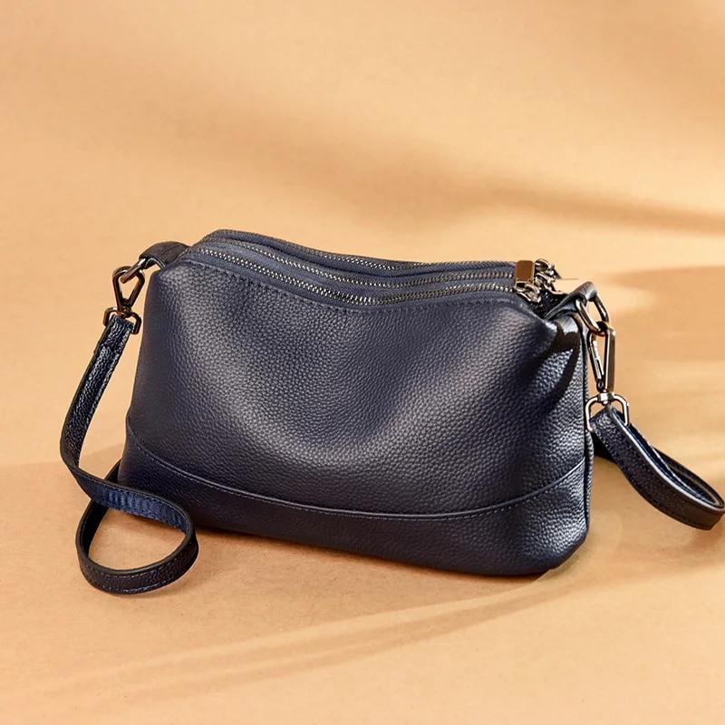 New Fashion Women Genuine Leather Handbags Women's Bags Designer Female Shoulder Bags Luxury Brand Cowhide Ladies Messenger Bag