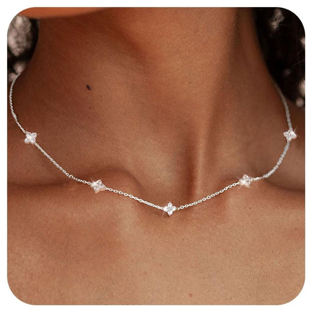 18k Gold Plated Cz Four-leaf Flower Bracelet for Women Girl Dainty Adjustable Link Chain Bracelets Charm Luxury Trend Jewelry