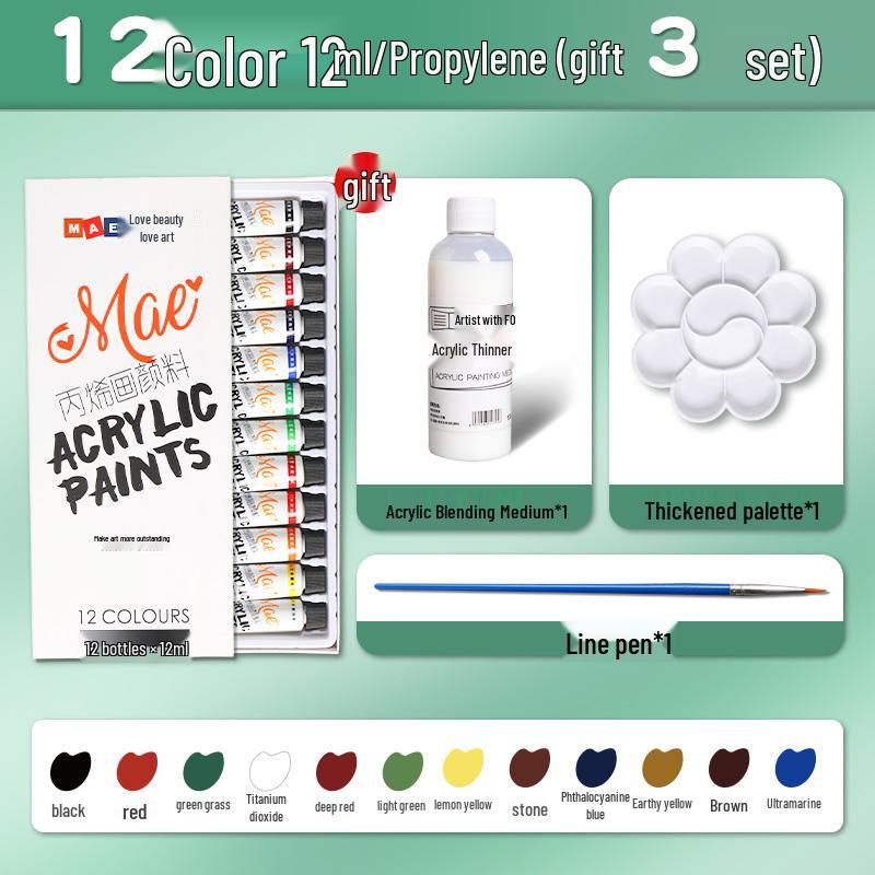 Waterproof Acrylic Paint Set - Fade-Resistant and Washable for Kids' Graffiti and Textile Art
