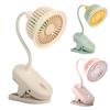 Mini Clip-on Desk Fan with Flexible Neck 360 Degree Adjustable USB Rechargeable Summer