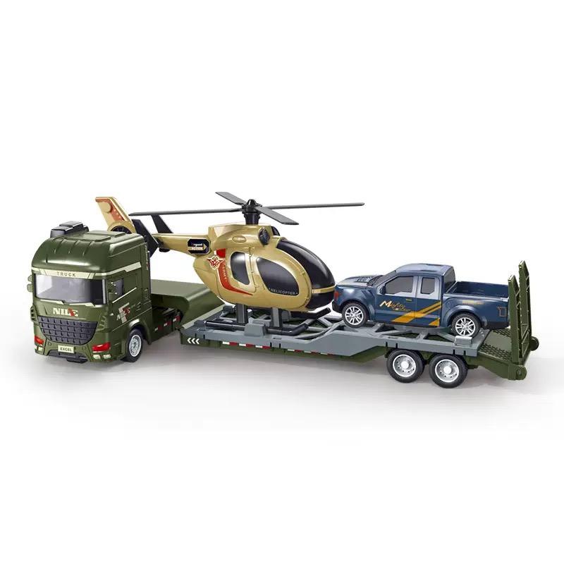 Various styles of inertia heavy-duty semi-trailer flatbed trailer model toys children s gifts suitable for 3 years old and above