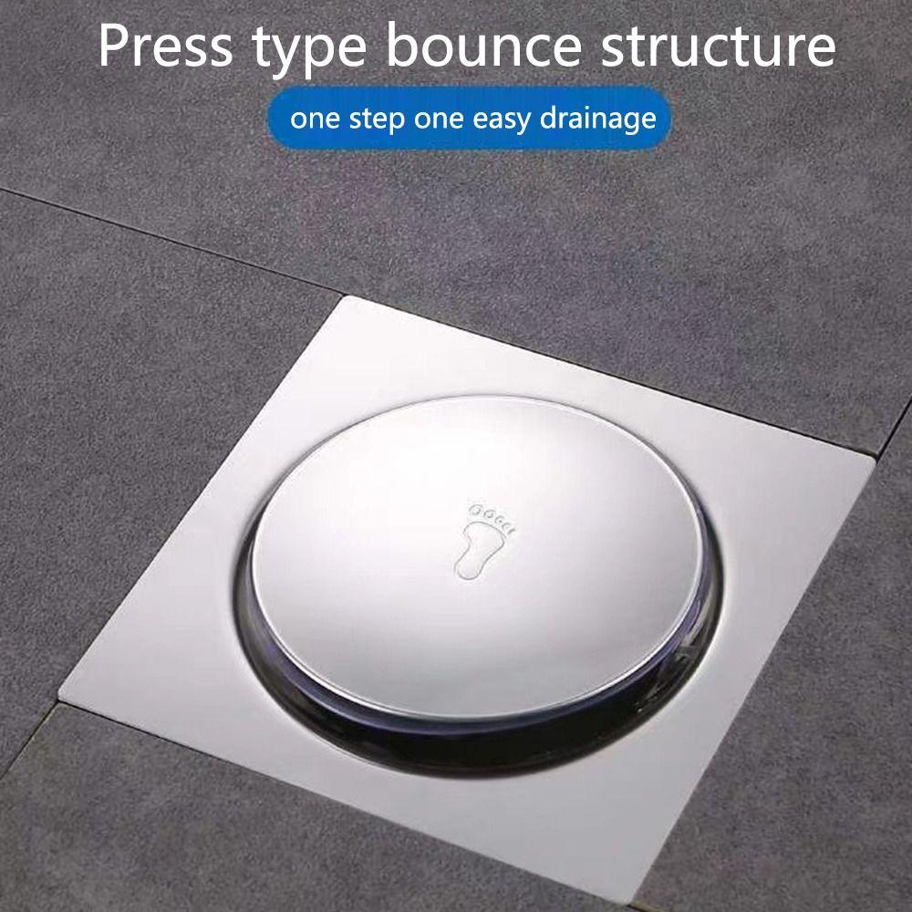 Removable Square Shower Drain Rust-proof Floor Hair Catcher Durable Bathroom Drain Plug Toilets