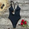 Costume da Bagno Intero Sexy Monocolore Donna Irregolare Cut-out Schiena Scoperta Bikini Push Up Body Costume da Bagno per Vacanze Piscina