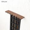 12Pcs wood Dollhouse Micro Construction Props Dolls House Pretend Play Toys Dollhouse Wooden Roof Tiles Shingles Eaves Model