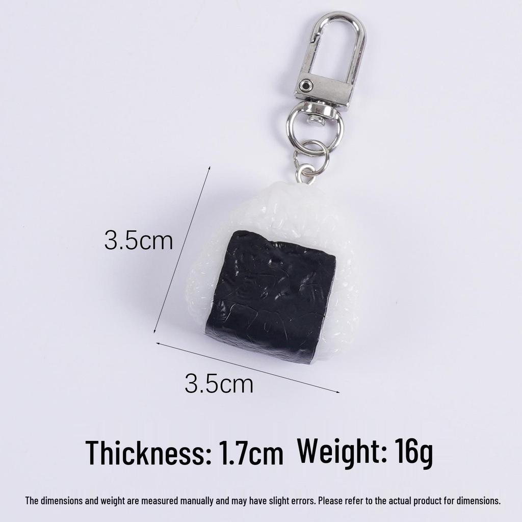 Onigiri Nori Rice Square Sushi Keychain Toy Pendant