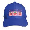 Cute strawberry design on pink background with the strawberry japanese kanji Baseball Cap Ball Cap derby hat Women Unisexs