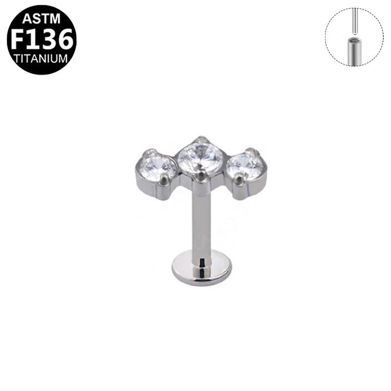 G23 Titanium Alloy Lip & Ear Cartilage Butterfly Stud Piercing Jewelry