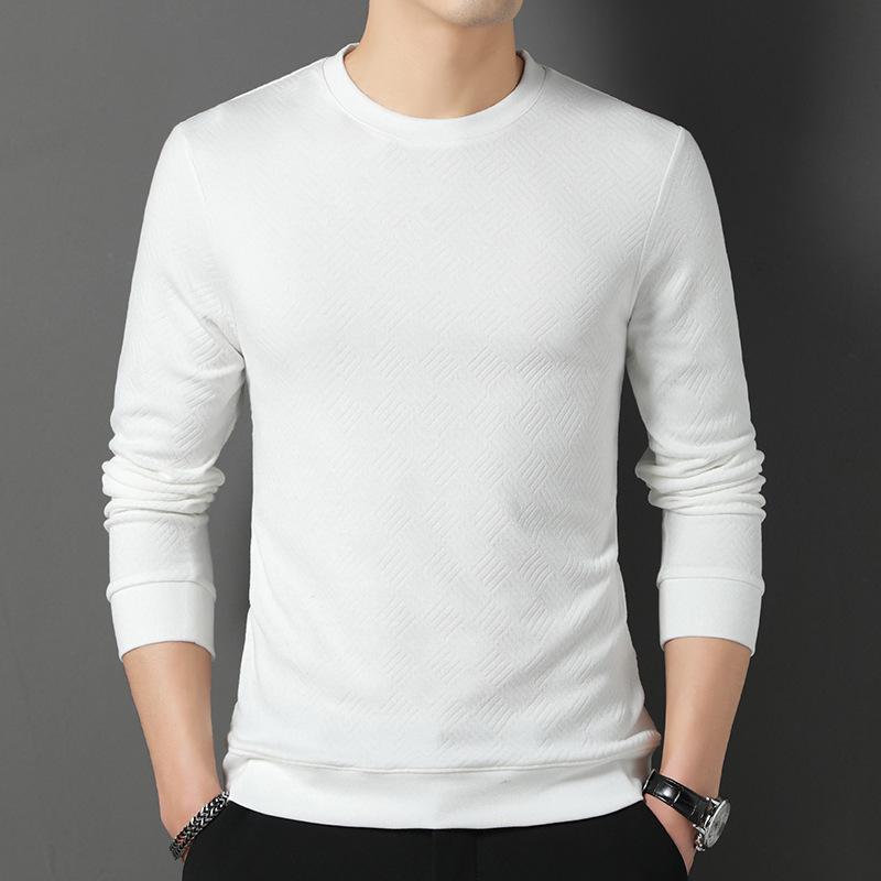 New Sweatshirt Men's Casual Solid Color Round Neck Spring New Trendy Fashion Youth T-shirt