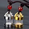 Gold Silver Perfume Vial Necklace Transparent Memorial Jewellery Keepsake Pendants