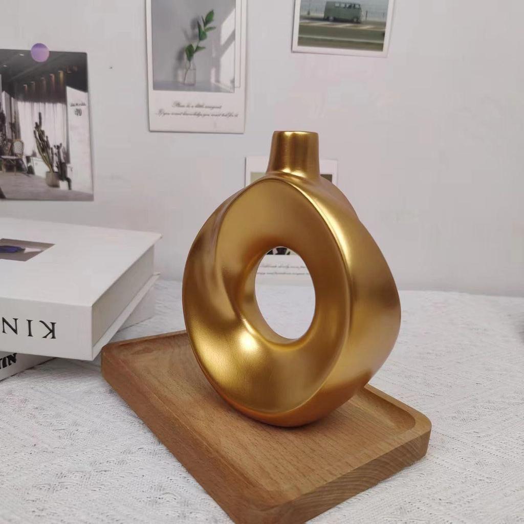 1 Stk. Holzvase für Heimdekoration | Dekoratives Ästhetisches Ausstellungsstück für Wohnzimmer, Schlafzimmer, Büro, Balkon, Couchtisch |