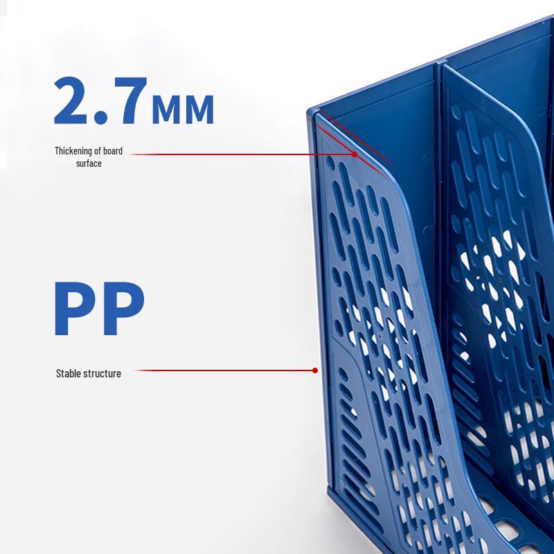 Deli Thickened 4-Grid File Holder with Pen Holder