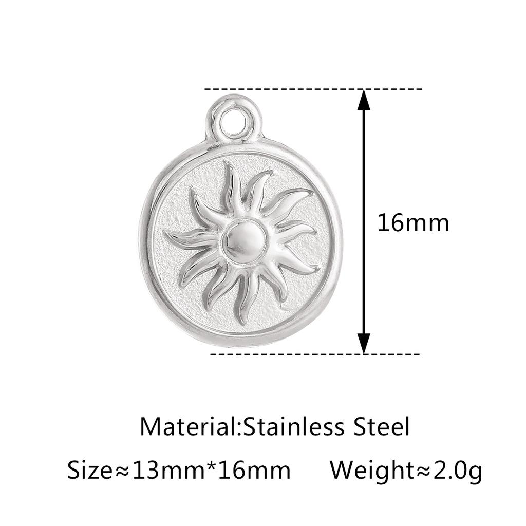 3Pcs Bowknot/Angel/Four Leaf Clover/Flower Charm Stainless Steel Pendant DIY Handmade Craft Necklace Bracelet Jewelry Making