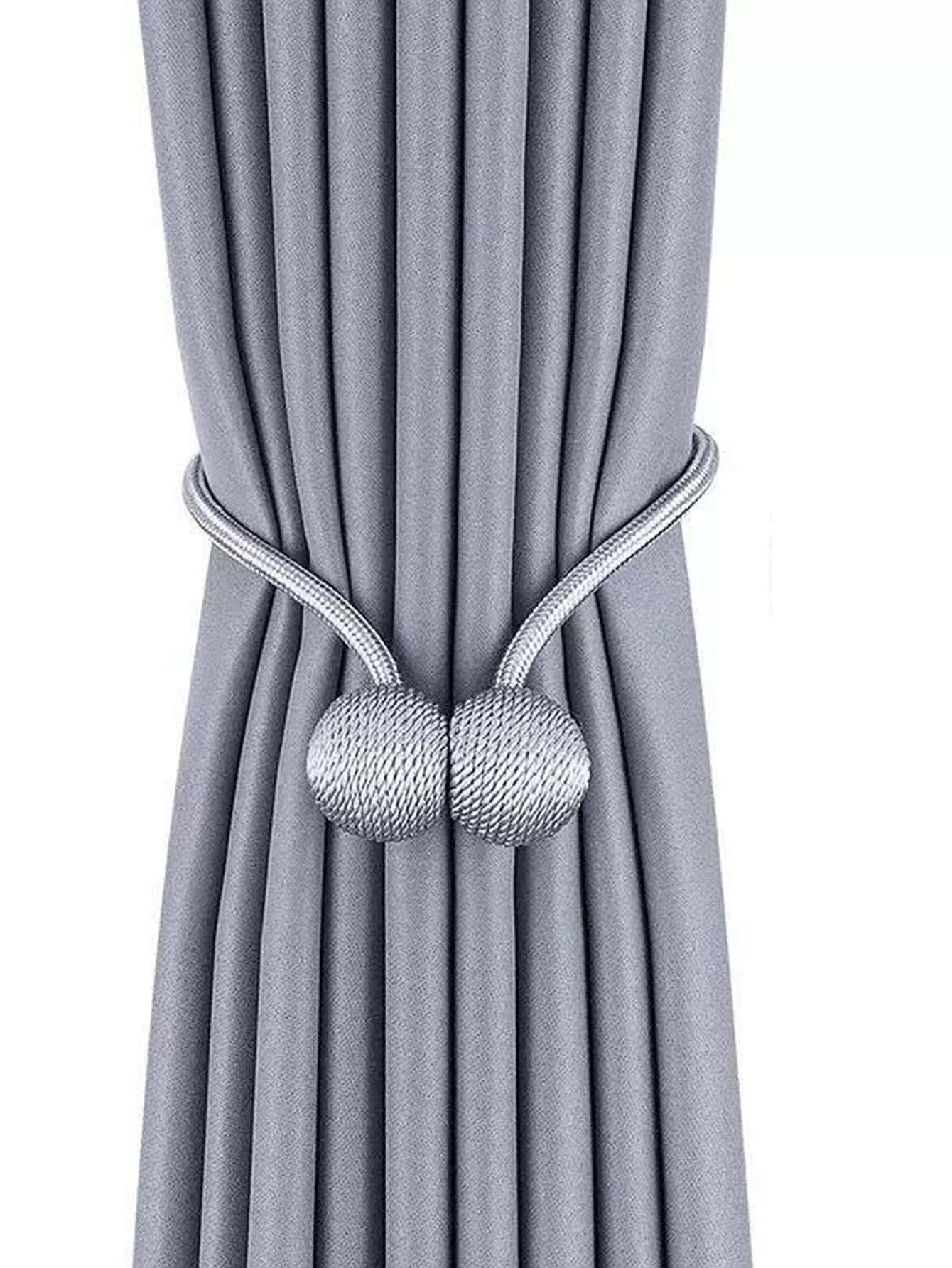 

Gray magnetic buckle compilation tiebacks for living room bedroom curtains fixed bondage tiebacks 40cm&Magnets сірий