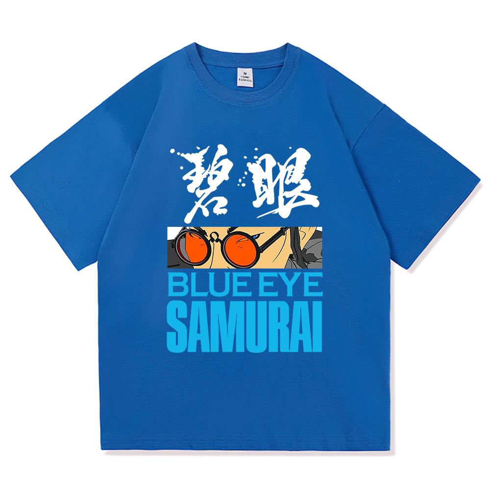 Blue Eye Samurai 2 T Shirts Fashion Men Harajuku Aesthetic Anime Mizu Tshirt Unisex High Quality Casual Cotton Tee Shirt Clothes