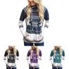Premium Quality New Fashion Women Clothing Merry Christmas Letter Print T-shirt Long Sleeve