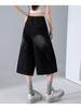 Fashion Summer Vintage High Waist Loose Cropped Capri Pants For Women Versatile High Street Straight Denim Trendy Slimming FigureFlattering Daily Wear