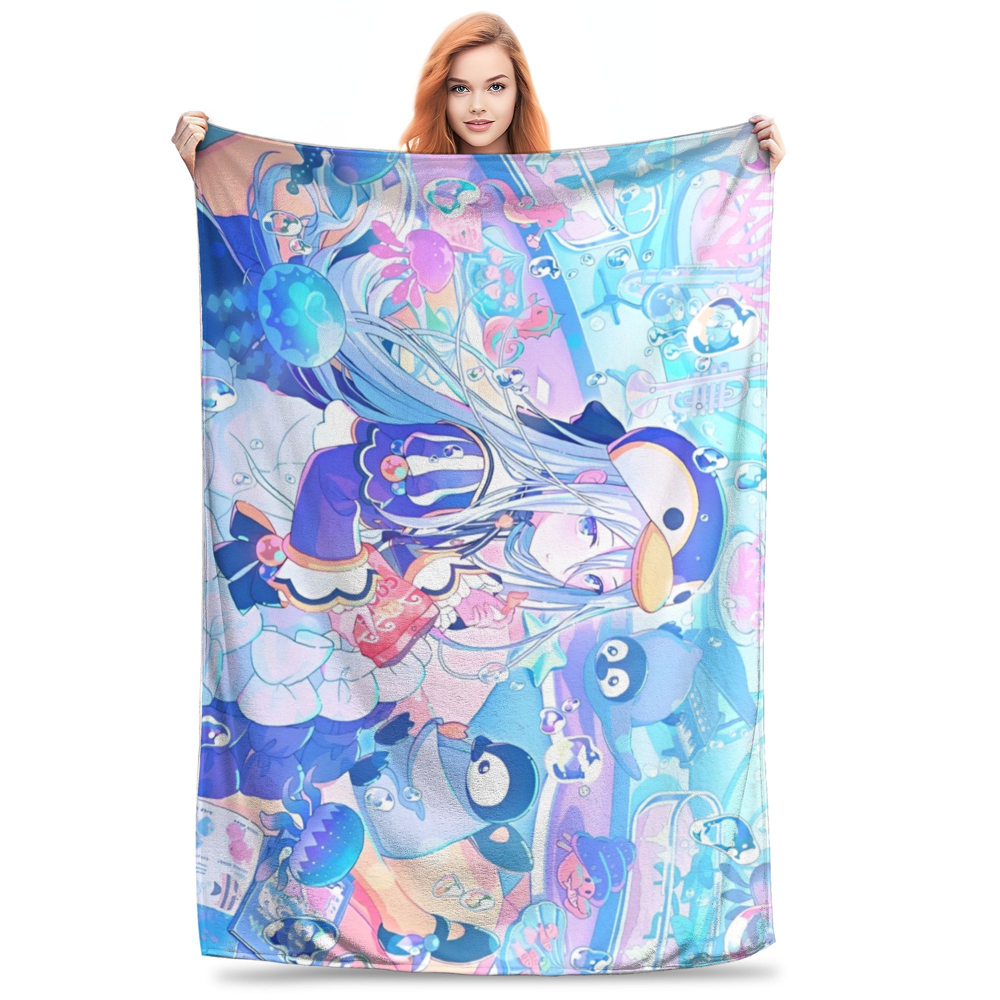 Tsukasa  Plush Blanket Project Sekai Creative Throw Blanket for Home 125100cm Bedspreads 75x100cm (30x40inch)