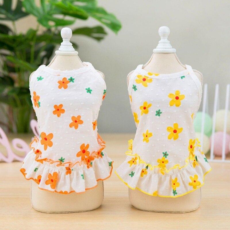 

Летняя милая собака Маленькая цветочная принцесса платье Чихуахуа Цветочное платье юбка щенок Кошка Принцесса Одежда Собаки Pet платье