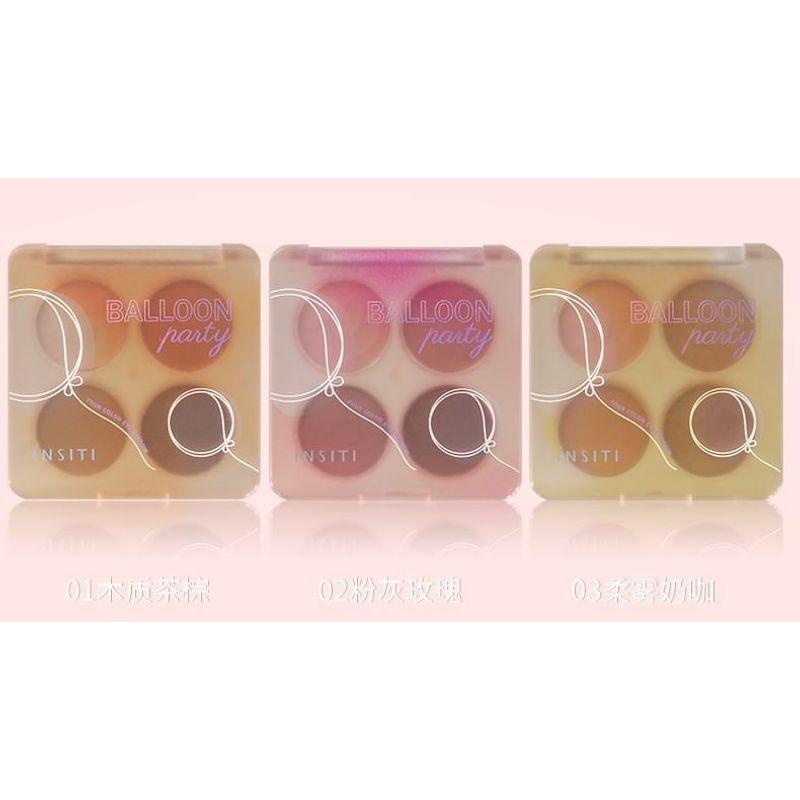 INSITI - Balloon Party Quad Eyeshadow Palette - 3 Types