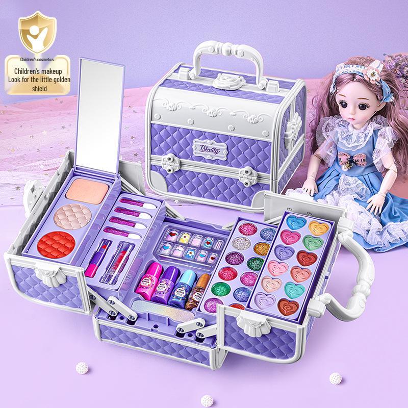 

Princess Makeup Set for Girls - Complete Eyeshadow and Gift Box Toy.