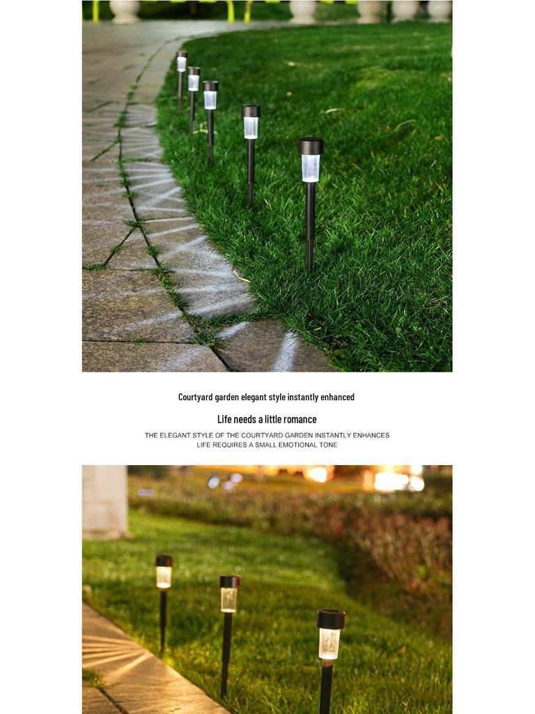 Waterproof Solar Stainless Steel Garden Pathway Light for Outdoor Courtyard and Lawn