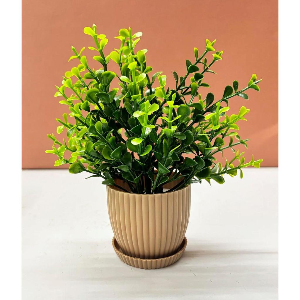 6 Packs Fake Plants Small, Mini Artificial Plants Indoor For Home Farmhouse Bathroom Shelf Décor (Height : 17Cm, Chocolate) - Plastic