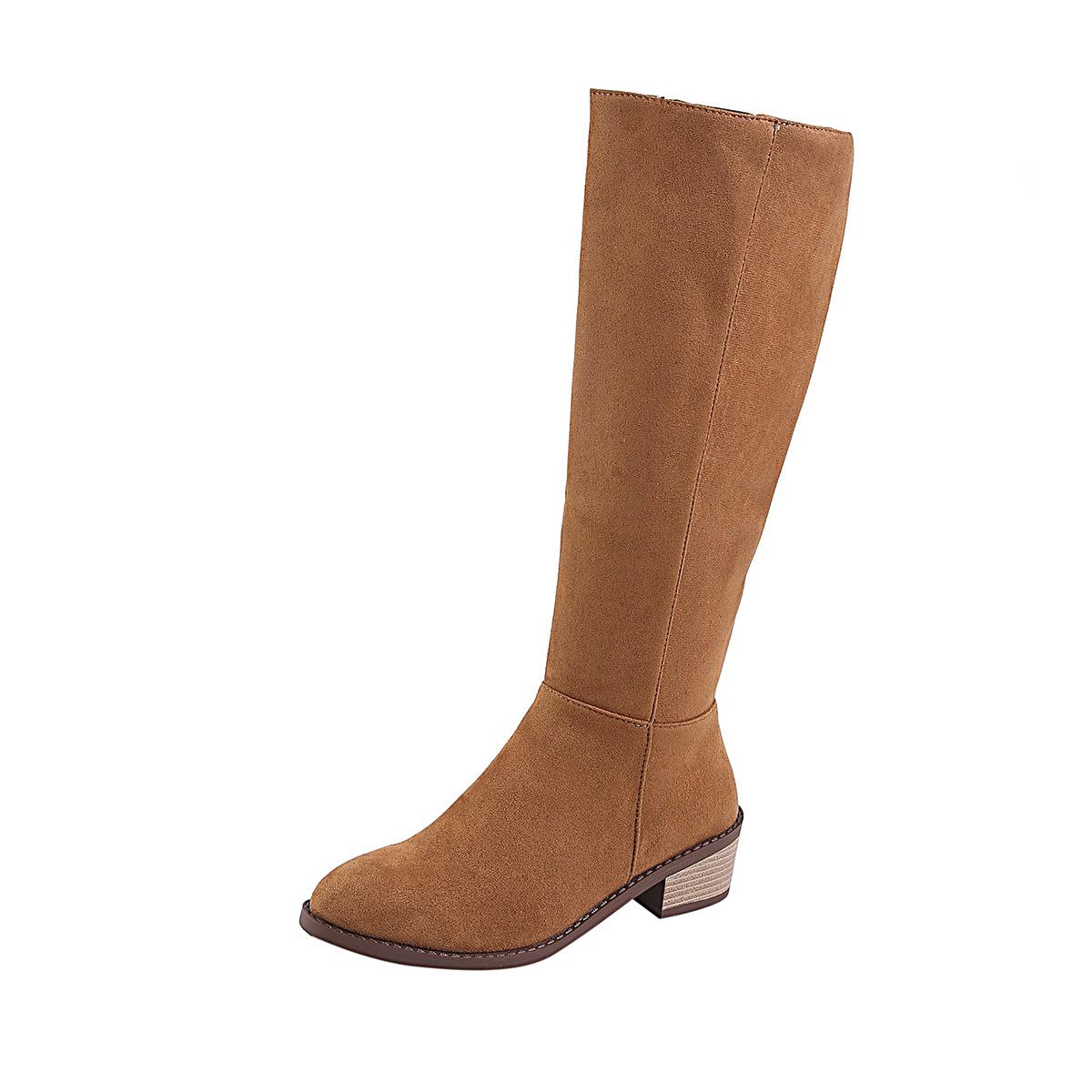 

Plus Size Shoes for Women Spring Autumn Women Pointed Toe Comfortable Non-slip Platform Knee-high Boots Fashion Women Boots 43 темно-коричневого кольору