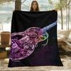 1 PC guitar blanket - Lightweight Flannel Throw for sofas, travel, camping, living rooms, office, chair and beds.