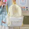 Schoolbag New Korean Fresh Plaid Corrugated Backpack Girl Heart Lace Small Schoolbag Junior High School Student Commuter Backpack