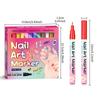 Waterproof Nail Art Pen, Quick Dry Nail Art Pens, 12/24 Color Nails Arts Pen Set, DIY Nails Arts Marker Drawing Painting Liner Pens