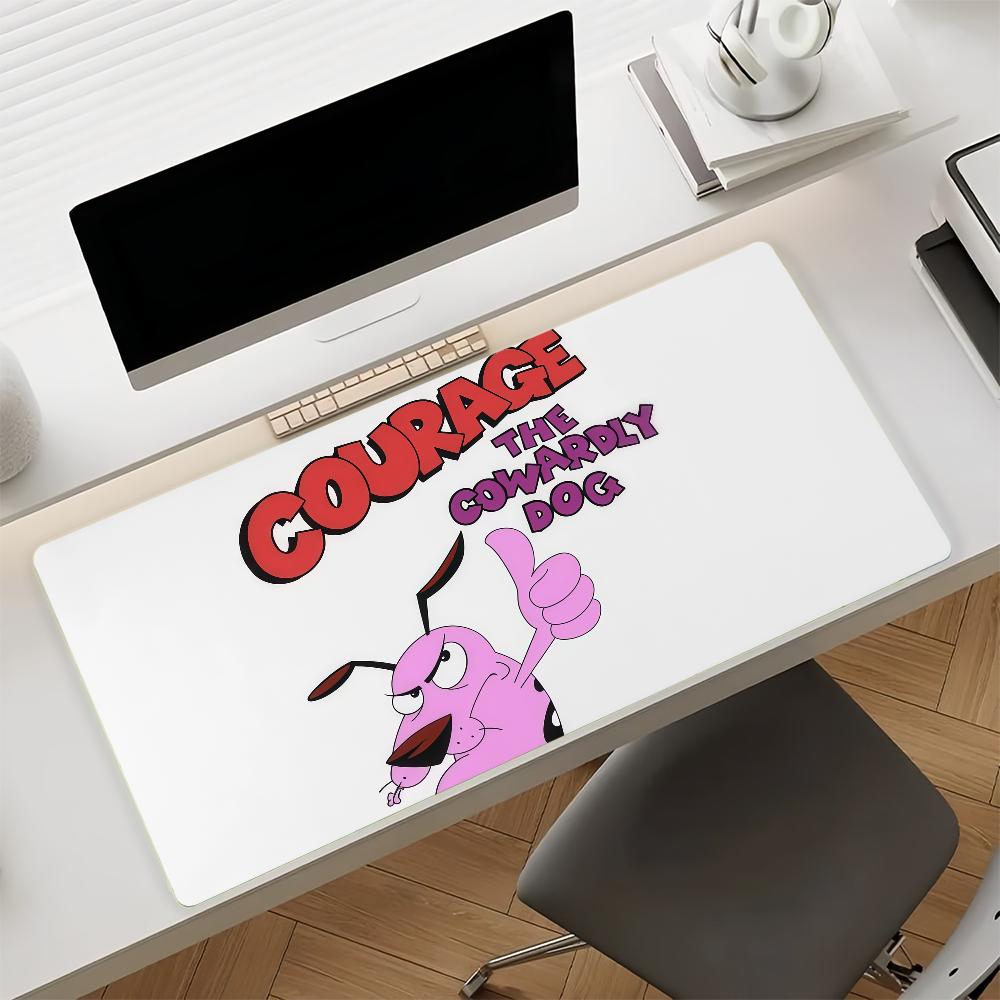 CCourageThe CCowardly Dog Mouse Pad Nonslip Rubber Computer Mat Gamer Balance Decoracion Deskmat Laptop Office Large