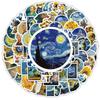 10/30/50/100pcs Retro Van Gogh Oil Painting Aesthetic Stickers Landscape Art Decals Decorative Guitar Diary Vintage Sticker