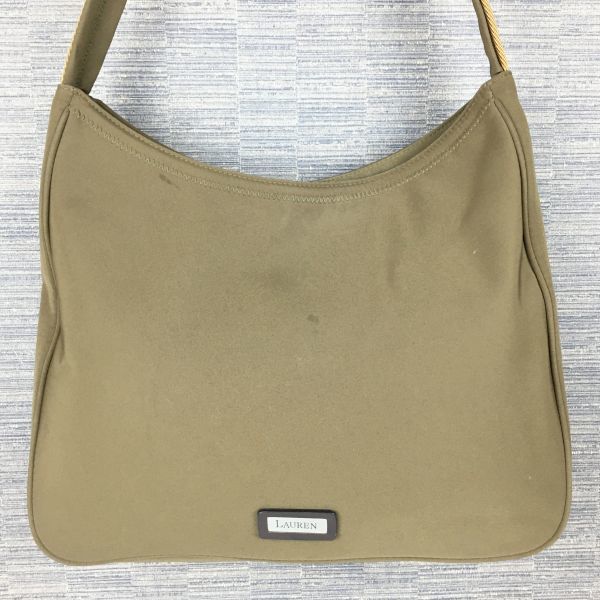 LAUREN Ralph Lauren Shoulder/Handbag Olive Logo(USED)