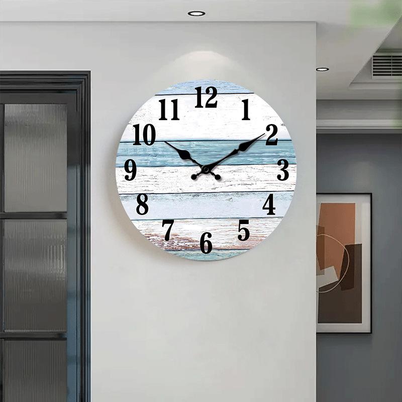 11 inch popular simple clock retro wooden wall clock living room silent clock wall clock