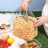Animal Print Insulated Lunch Bag - Portable Bento Bag for Travel, Work, School, and Picnics