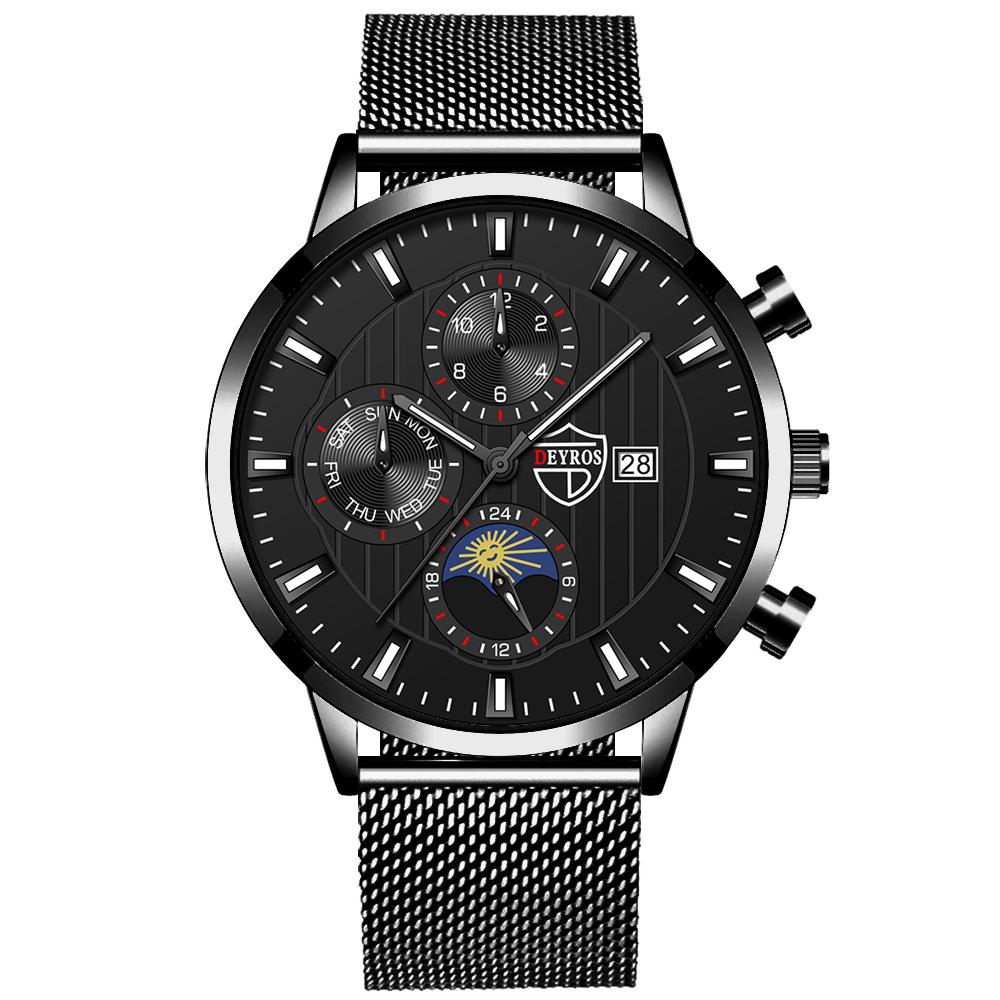 Steel Belt Watch Men S Calendar Luminous Automatic Quartz Watch