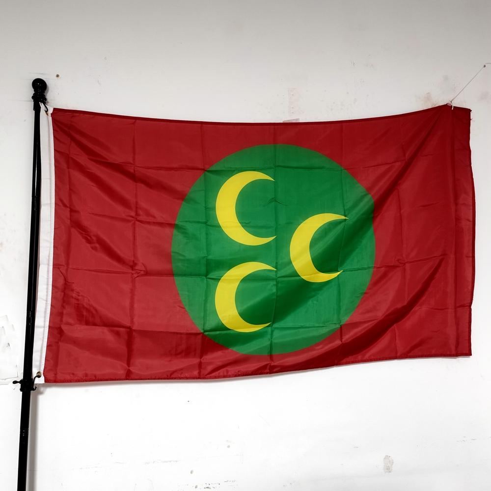 Flagge des Osmanischen Reiches für die Dekoration zu Hause oder im Schlafzimmer, Banner-Wandteppich, Außendekoration 60 x 90cm green