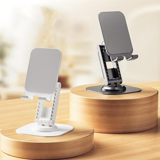 Aluminum Alloy Phone Rotatable Non-slip Foldable Holder 360° Heavy Duty Desktop Tablet Mobile