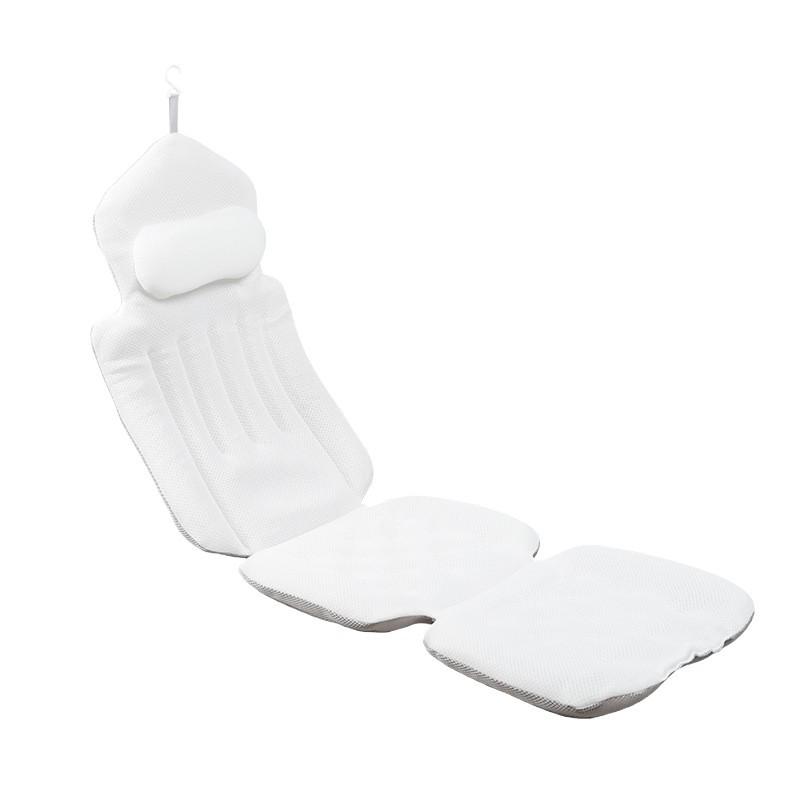 In Stock Cross-Border Full Body Bath Pillow with Suction Cup Backrest Cushion
