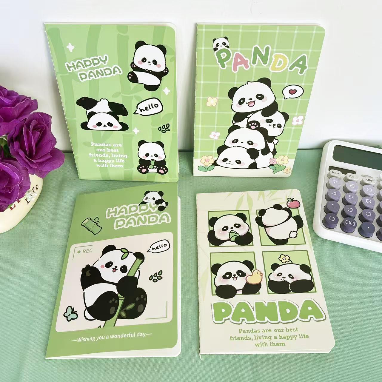 Panda A5 Stitch-Bound Notebook Diary: Durable, Stylish Stationery for Students & Children