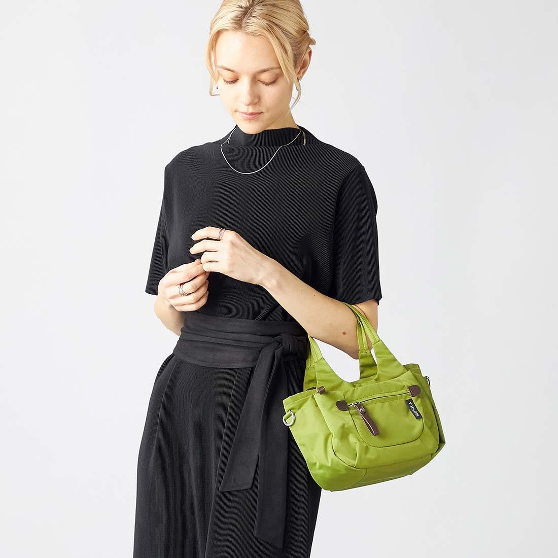 Круглая мини-сумка-тоут Monica MONI01103 Зеленая 2-в-1 (80)