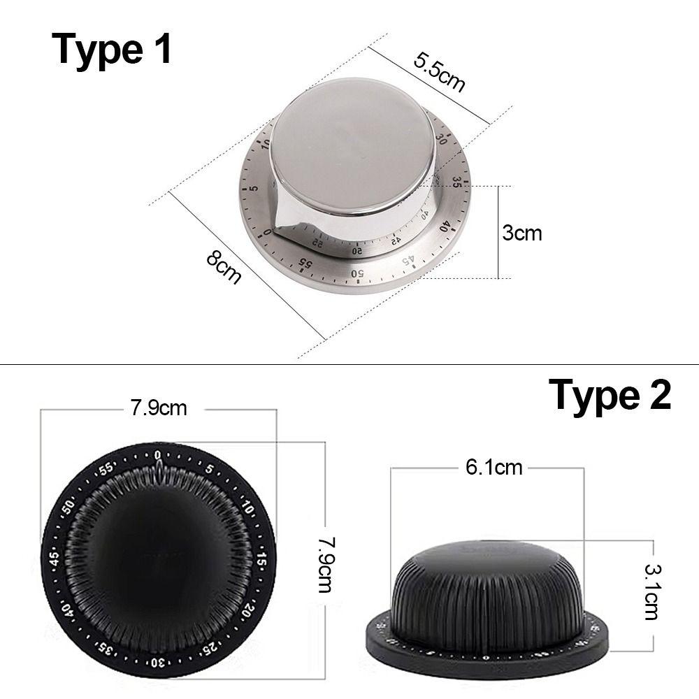 60-Minute Countdown Magnetic Kitchen Timer Manual Operation Countdown Clock  Baking Reminder