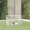 VidaXL Rabbit Cage 78x54x54 Cm Galvanized Iron Hutch Enclosure Park Animals 171567