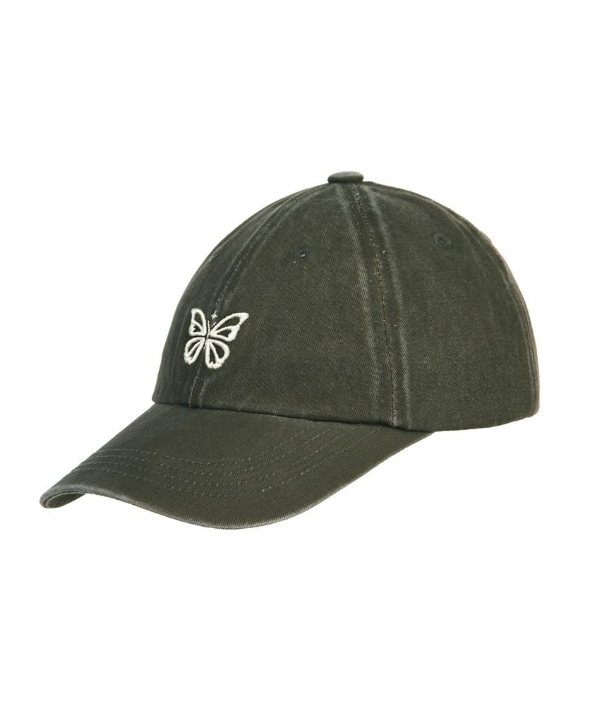 Nigaennikol Vintage Mini Butterfly Ball Cap_Khaki Cream