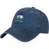 Lesotho Flag Baseball Cap Washed Denim Low Profile Adjustable Breathable Dad Hat for Unisex