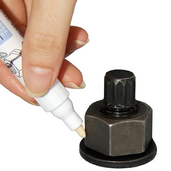 Fueki Construction Bolt Line Special Cut High-Strength Marker, Core, White, BMA1-H