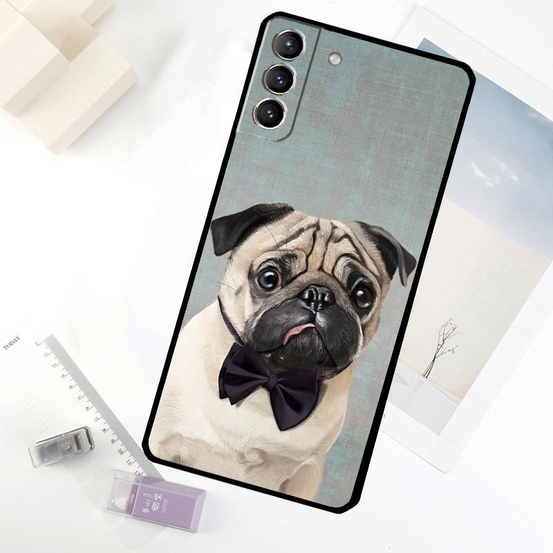 Pug Dog Phone Case For Samsung Galaxy S20 FE S21 S22 S23 S24 S25 S26 Ultra S10 S25 Plus S25 FE Cover