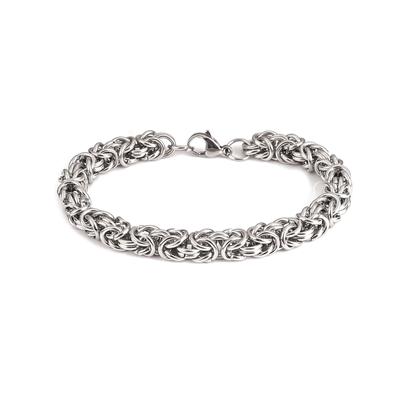 Men 'S Stainless Steel Handmade Round Link Chain Stainless Steel Bracelet Jewelry