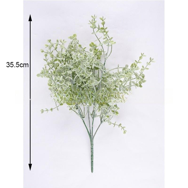 1 stücke Künstliche Haarigen Gefälschte Gras Eukalyptus Grüne Pflanze Topf Dekoration Grüne Blätter Kleine Gras Hause Dekoration Blume